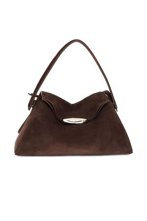 Elif La Grande brown suede tote bag BENEDETTA BRUZZICHES | 0121120.
